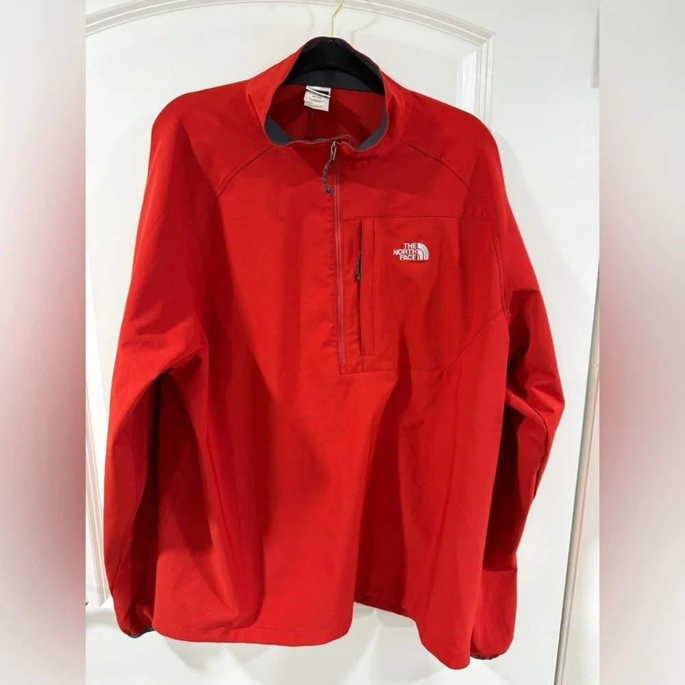 The North Face Flight Series APEX Soft Shell 1/4 Zip Pullover Red XL